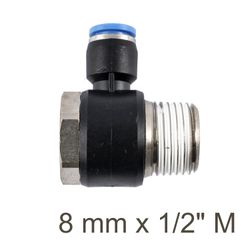 AIRCRAFT Swivel Elbow Pu 8mm X 1/2' M